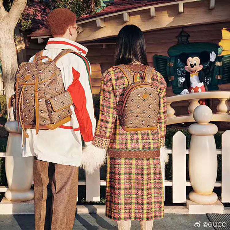 G*u*i gg unisex disney x G*u*i medium backpack beige/ebony