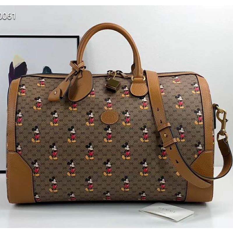 G*u*i gg unisex disney x G*u*i medium carry-on duffle-brown