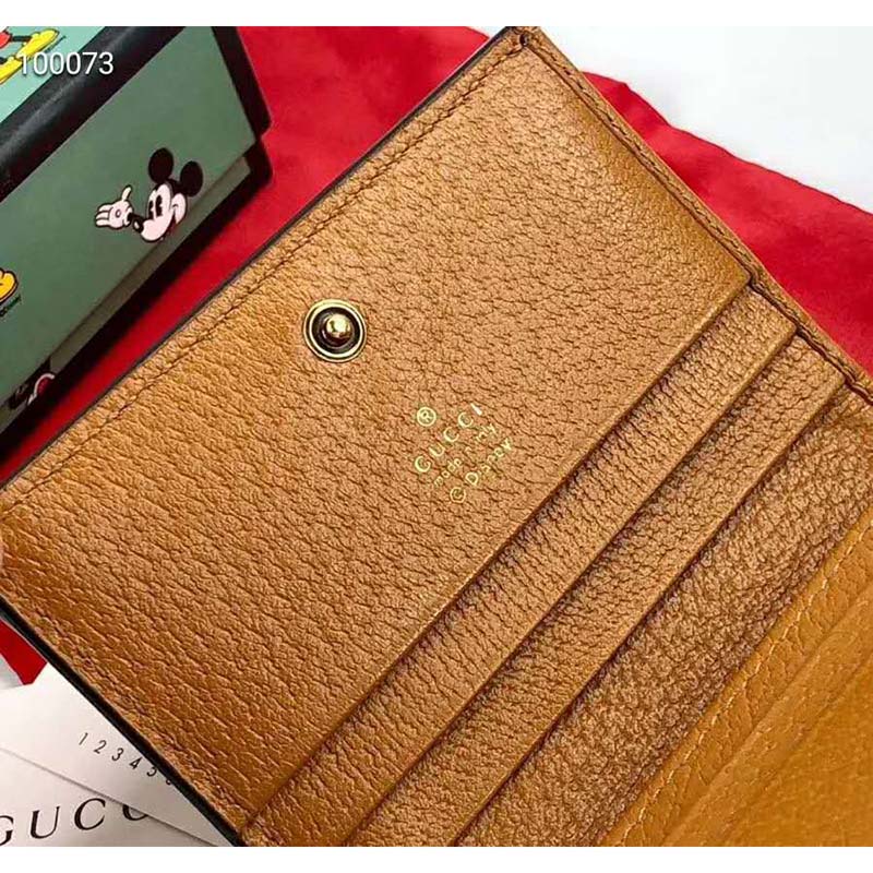 G*u*i gg unisex disney x G*u*i card case wallet-brown