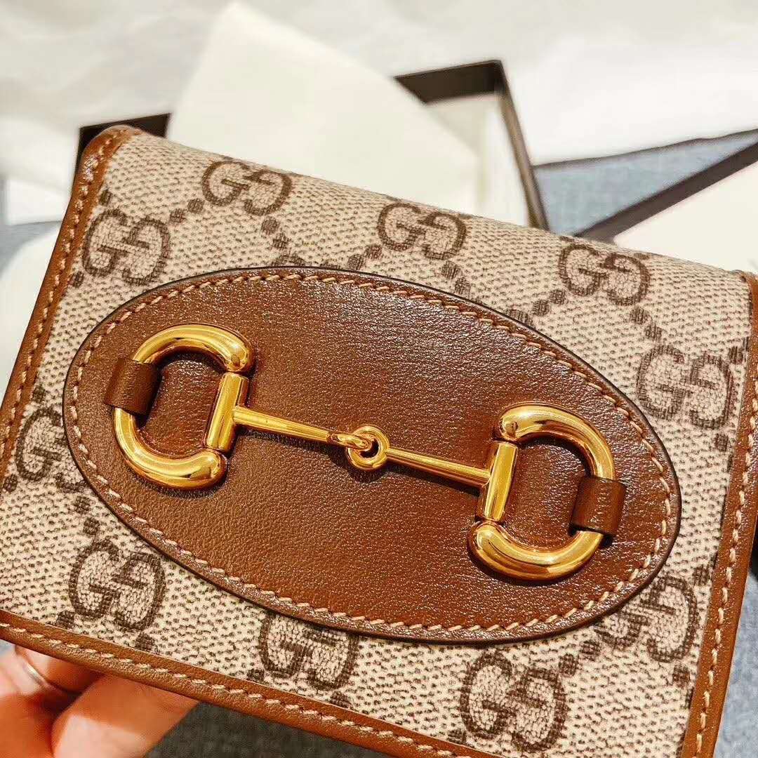 G*u*i gg unisex G*u*i 1955 horsebit card case wallet supreme canvas