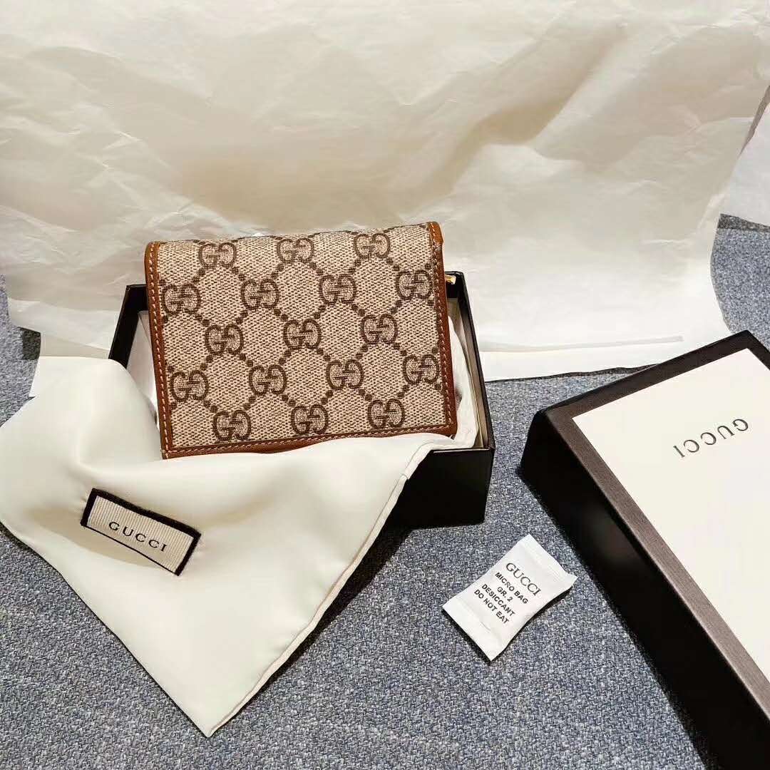 G*u*i gg unisex G*u*i 1955 horsebit card case wallet supreme canvas
