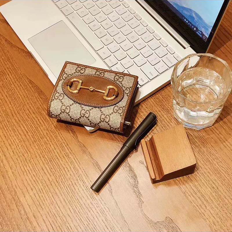 G*u*i gg unisex G*u*i 1955 horsebit card case wallet supreme canvas