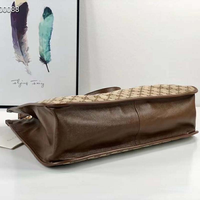 G*u*i gg unisex G*u*i 1955 horsebit large tote bag-brown