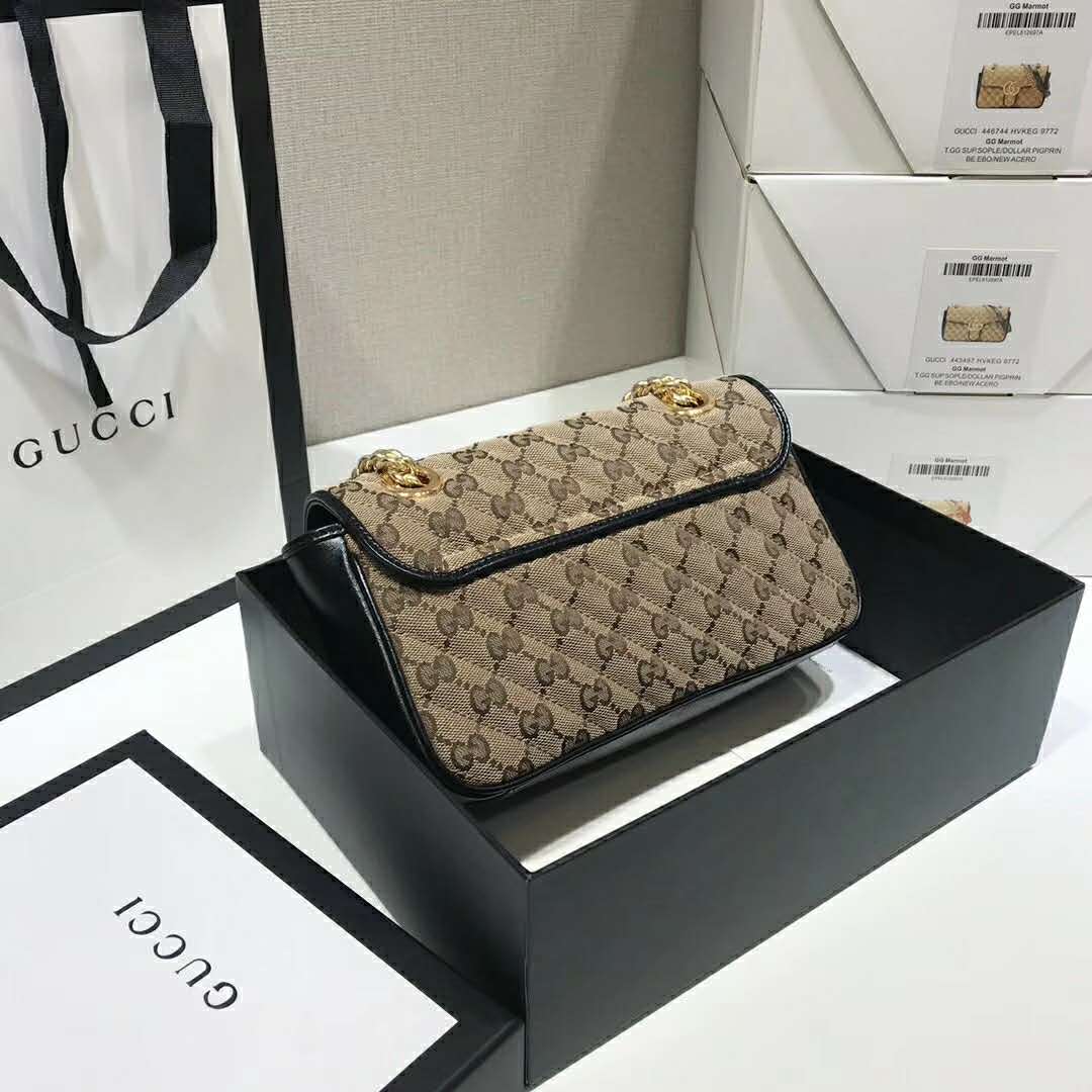 G*u*i gg women gg marmont mini bag beige original canvas