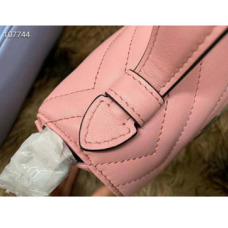 G*u*i gg women gg marmont mini top handle bag-pink