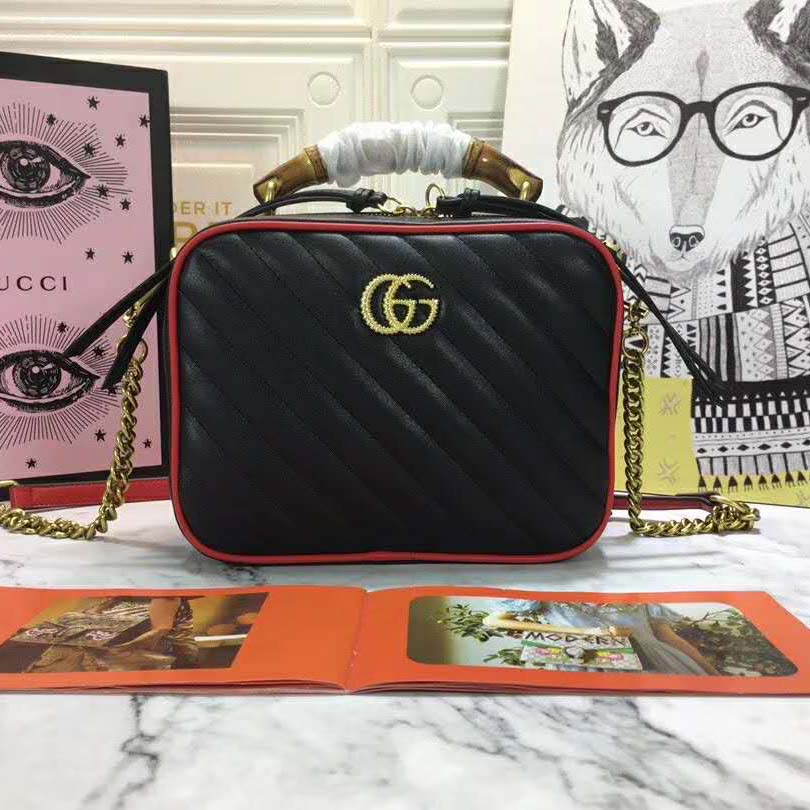 G*u*i gg women gg marmont small shoulder bag with bamboo