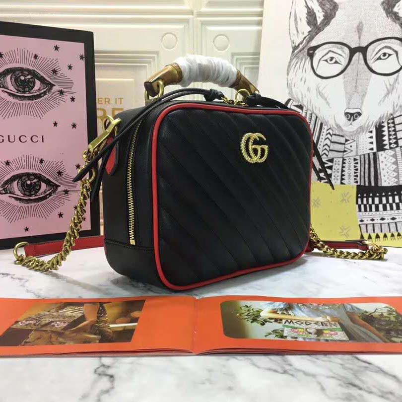 G*u*i gg women gg marmont small shoulder bag with bamboo