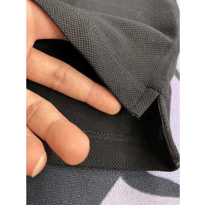 G*u*i gg women polo with interlocking g stripe black cotton