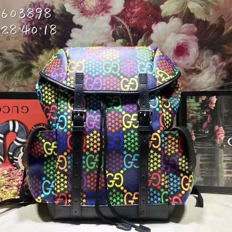 G*u*i gg unisex medium gg psychedelic backpack psychedelic supreme canvas