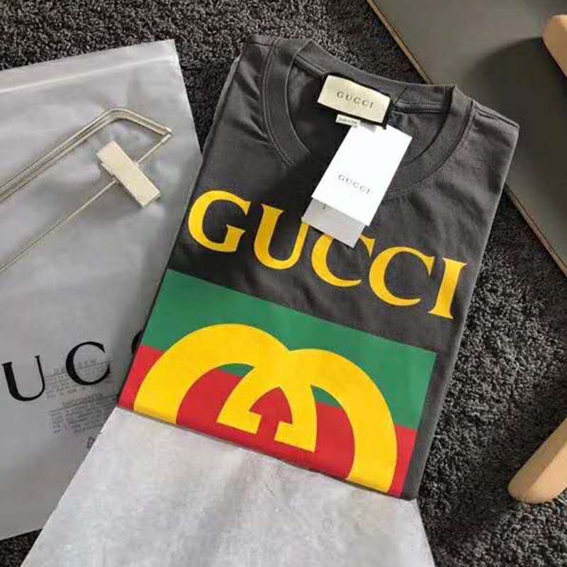 G*u*i gg women oversize t-shirt with G*u*i logo-white