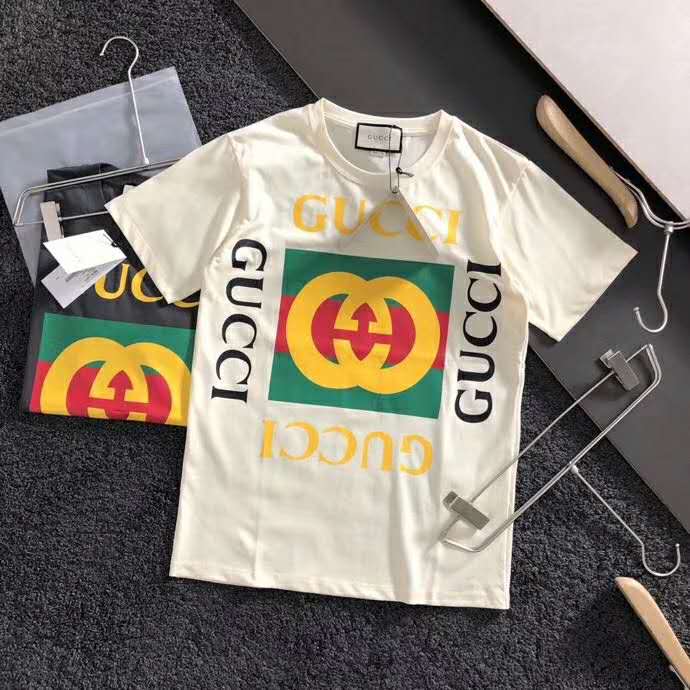 G*u*i gg women oversize t-shirt with G*u*i logo-white