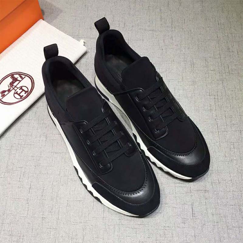 Hermes Men Shoes Stadium Sneaker-Black