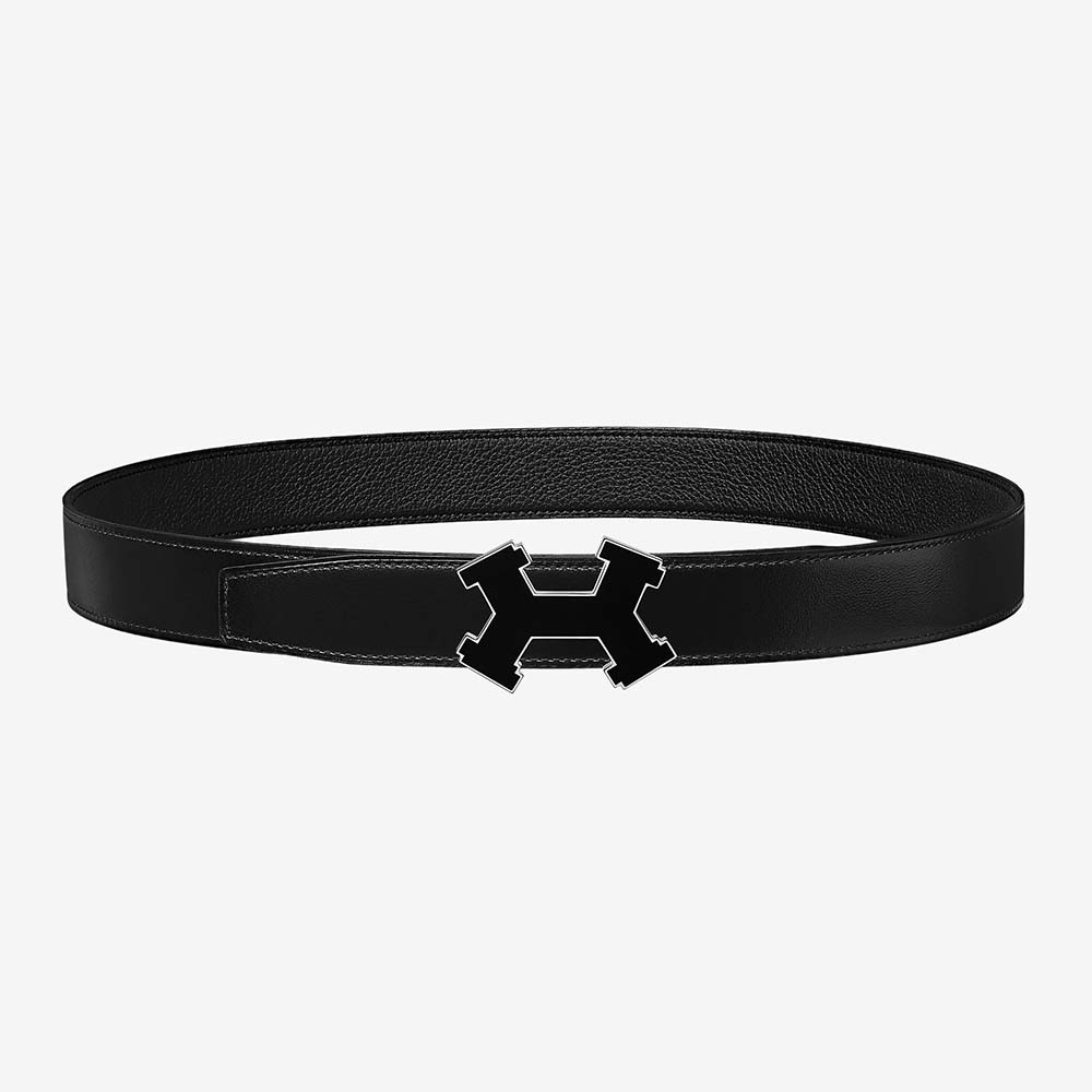 Hermes Men Street H Belt Buckle & Reversible Leather Strap 32 mm
