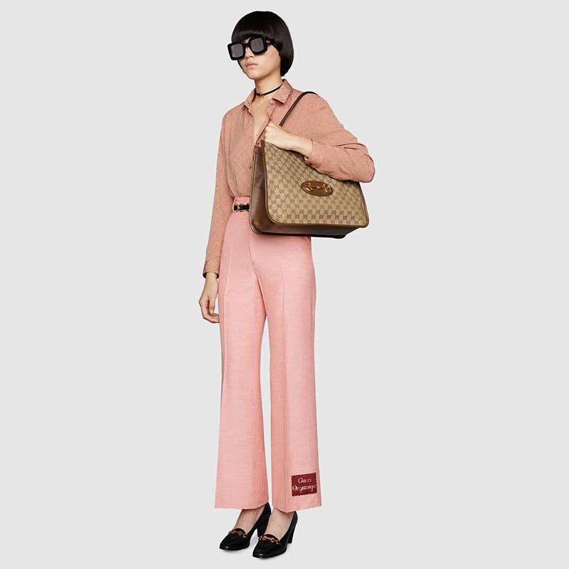 G*u*i gg unisex G*u*i 1955 horsebit tote bag original gg canvas