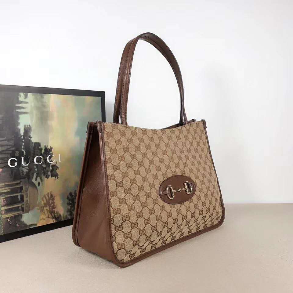 G*u*i gg unisex G*u*i 1955 horsebit tote bag original gg canvas