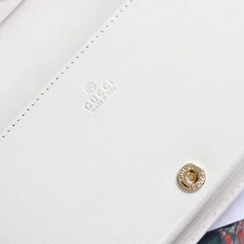 G*u*i gg unisex G*u*i 1955 horsebit wallet with chain-white