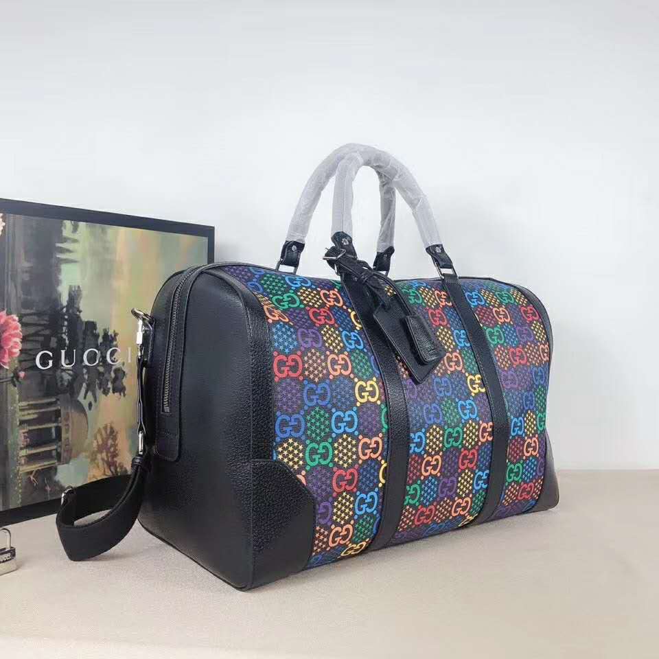 G*u*i gg unisex medium gg psychedelic carry-on duffle-black