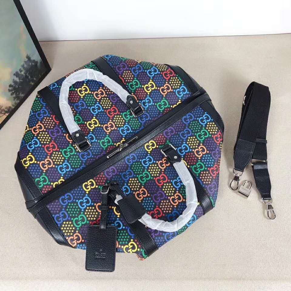 G*u*i gg unisex medium gg psychedelic carry-on duffle-black