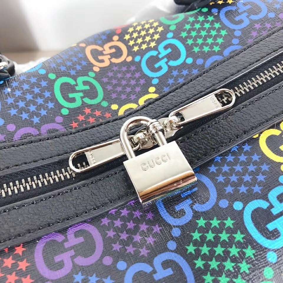 G*u*i gg unisex medium gg psychedelic carry-on duffle-black