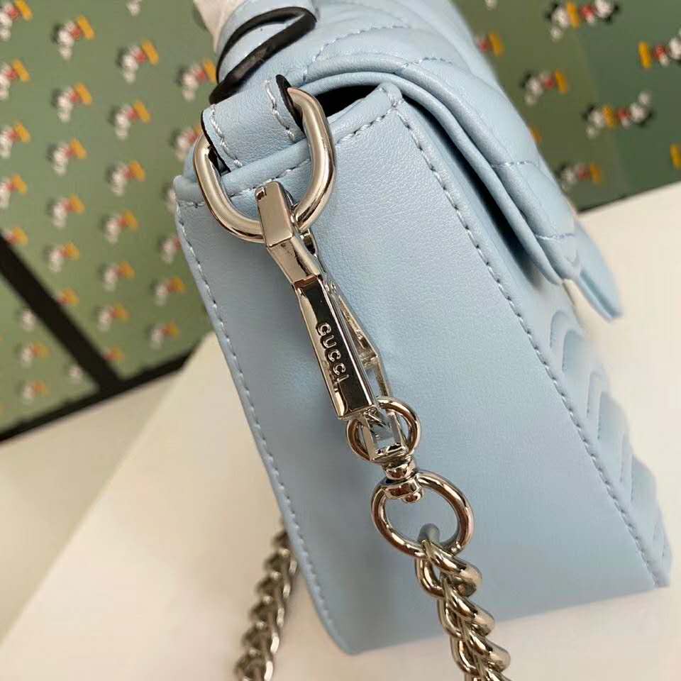 G*u*i gg women gg marmont mini top handle bag-blue