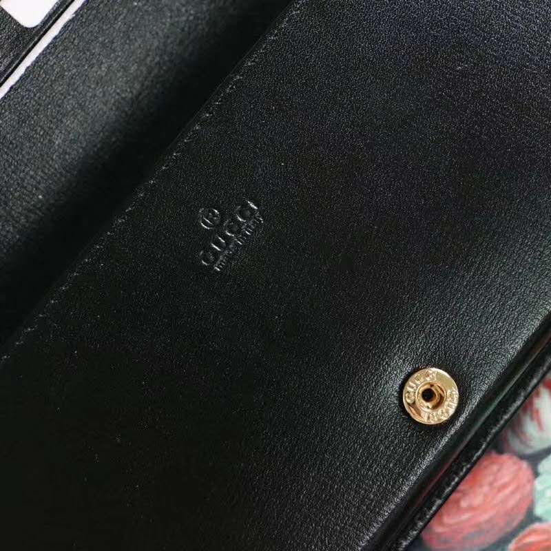 G*u*i gg women G*u*i 1955 horsebit wallet with chain-black