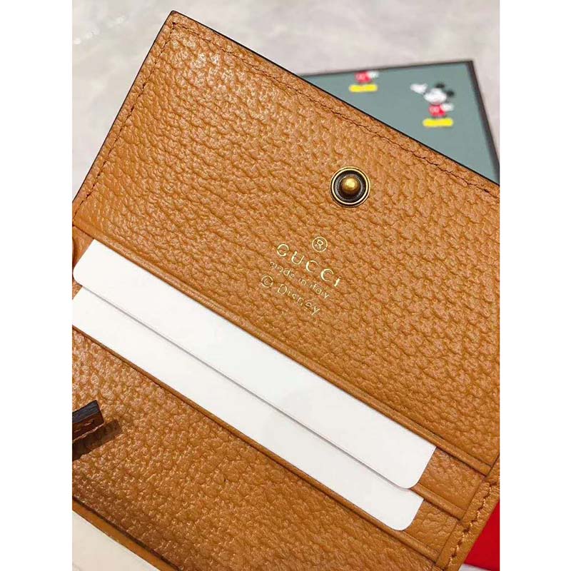G*u*i gg unisex disney x G*u*i card case wallet-brown