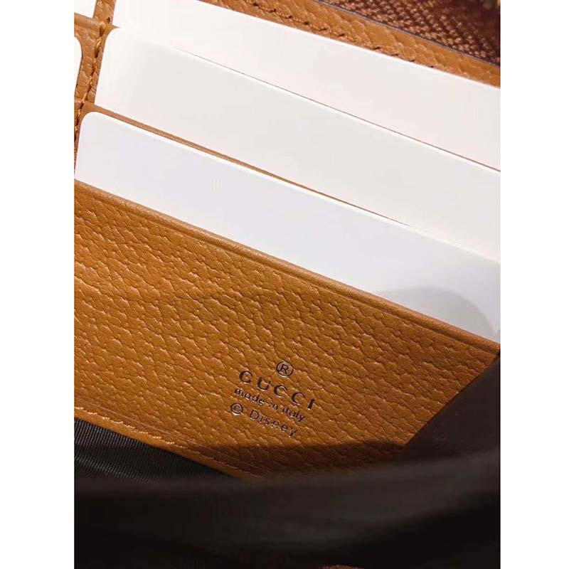 G*u*i gg unisex disney x G*u*i zip around wallet-brown