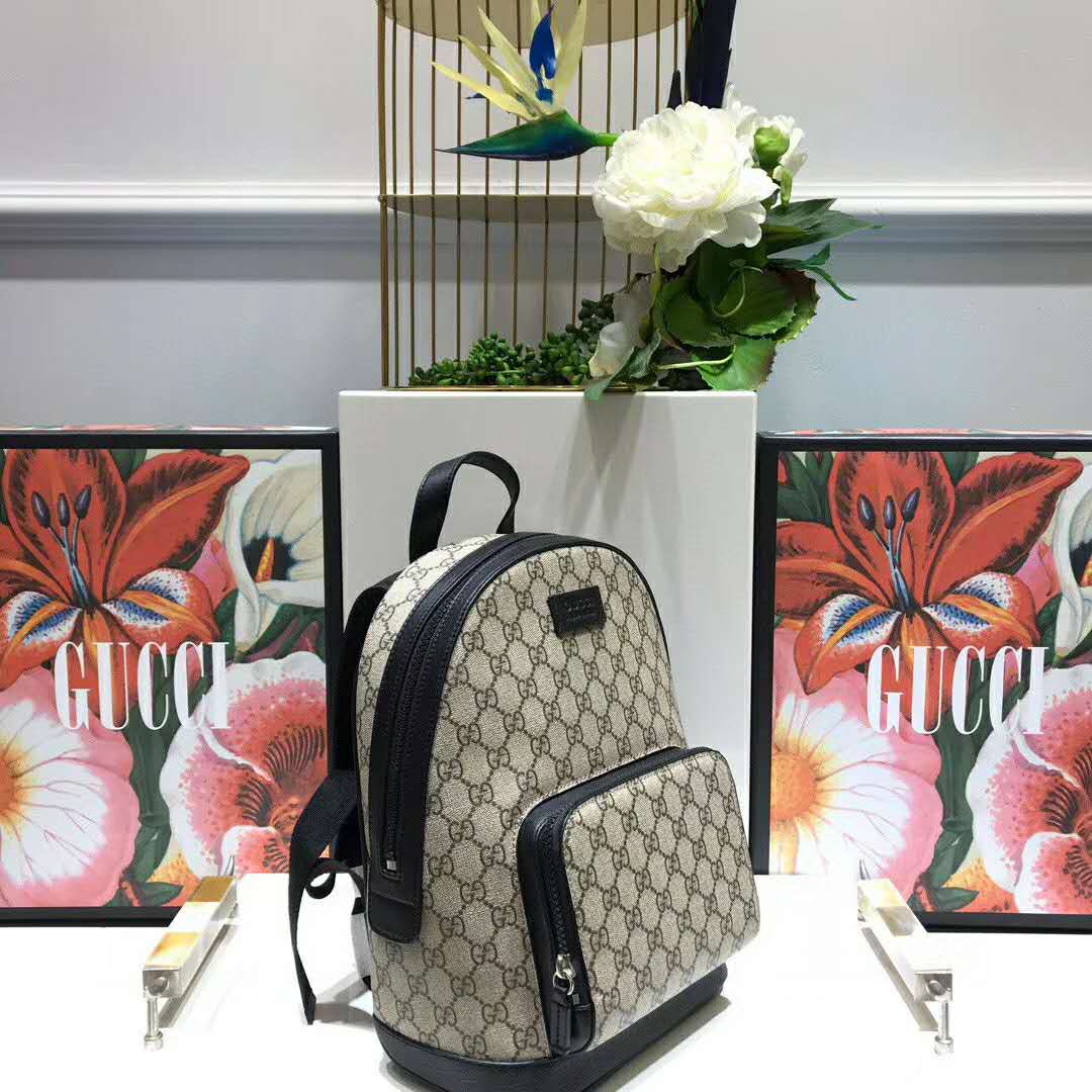 G*u*i gg unisex eden small backpack beige/ebony gg supreme canvas