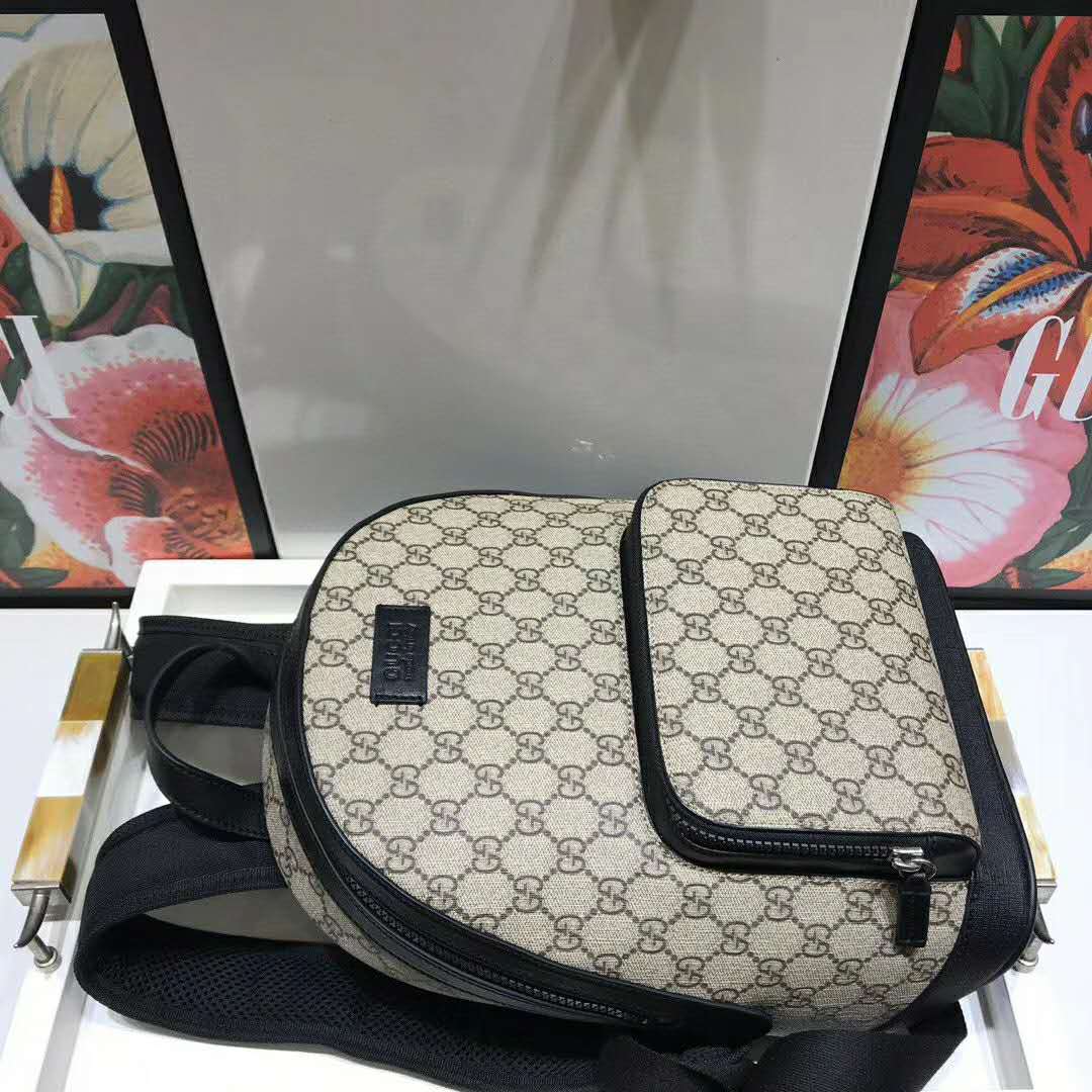 G*u*i gg unisex eden small backpack beige/ebony gg supreme canvas