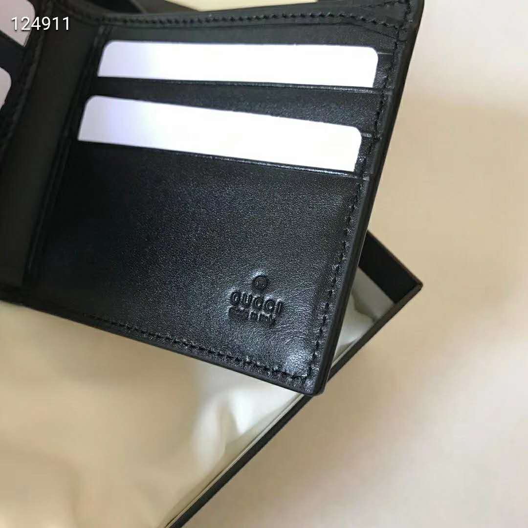 G*u*i gg unisex gg embossed wallet black gg embossed leather