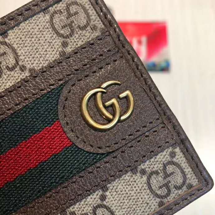 G*u*i gg unisex ophidia gg wallet beige/ebony gg supreme canvas