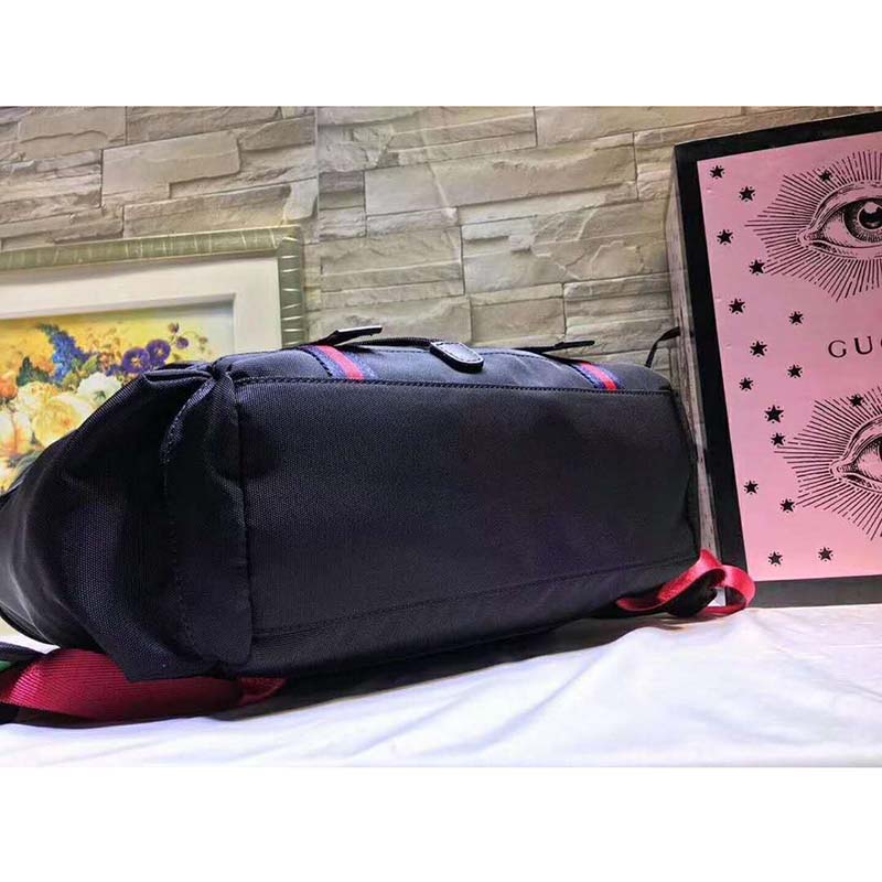 G*u*i gg unisex techno canvas backpack black techno canvas