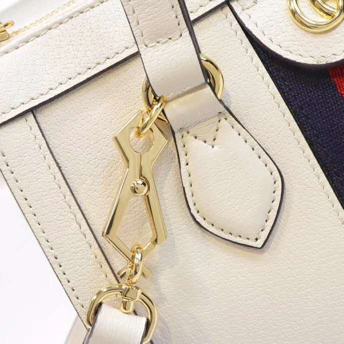 G*u*i gg women ophidia small gg tote bag white leather