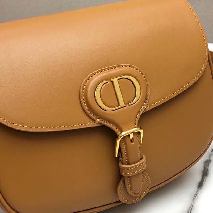 Dior Unisex Medium Dior Bobby Bag Box Calfskin Suede Interior-Brown