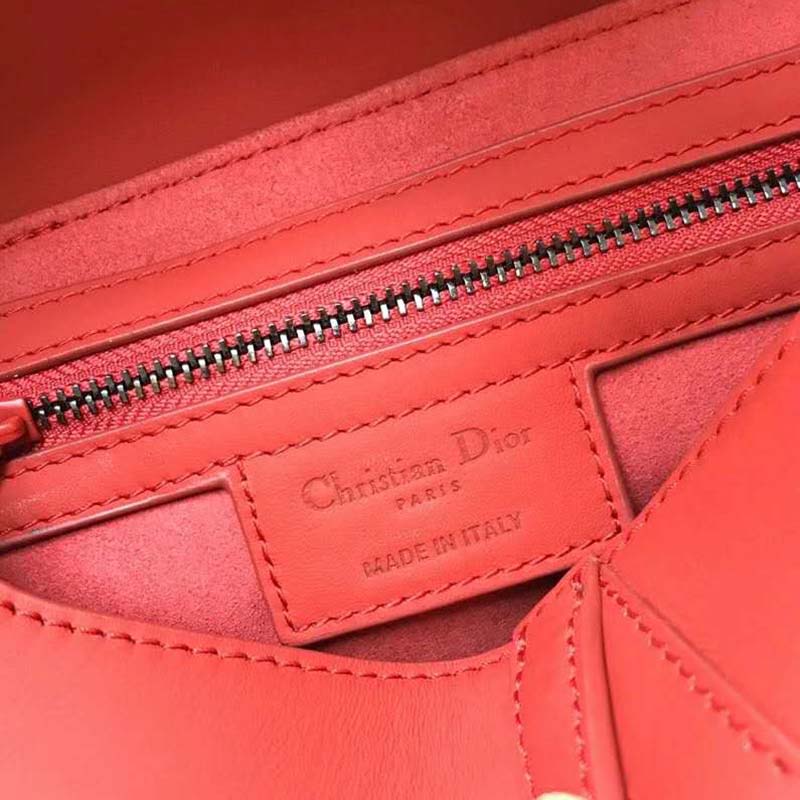 Dior Women Saddle Bag in Cherry Red Ultramatte Calfskin