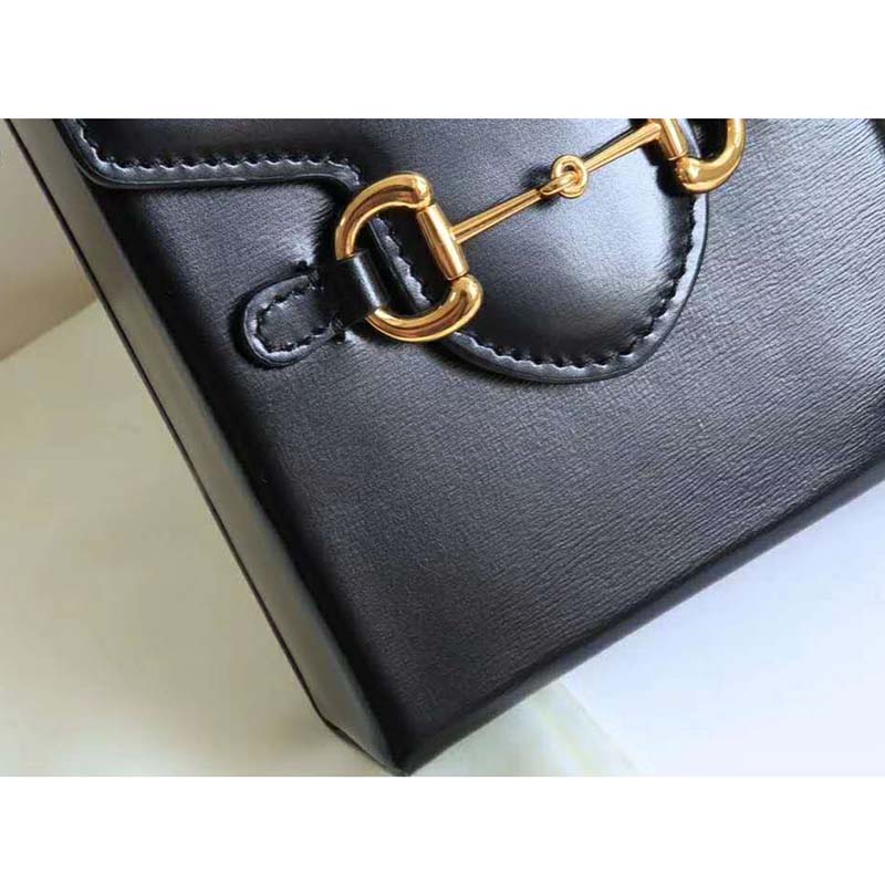 G*u*i gg unisex G*u*i horsebit 1955 mini bag black leather