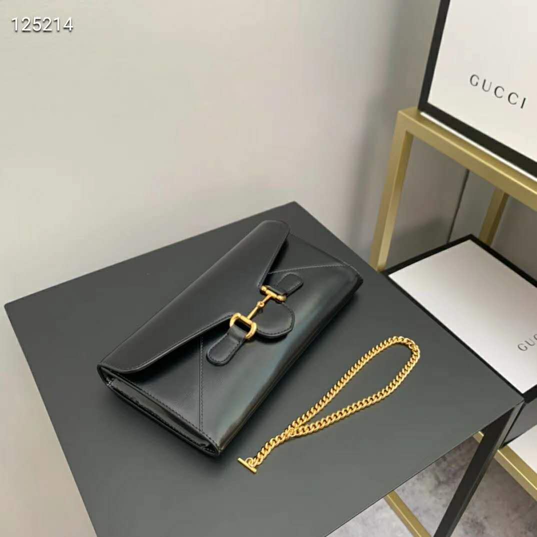 G*u*i gg unisex G*u*i horsebit 1955 wallet with chain-black