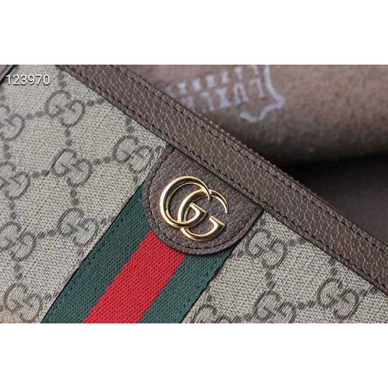 G*u*i gg unisex ophidia gg zip around wallet supreme canvas
