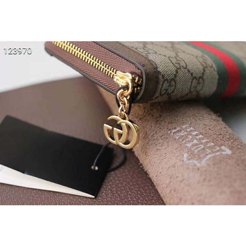 G*u*i gg unisex ophidia gg zip around wallet supreme canvas