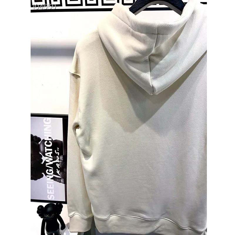 G*u*i women sexiness print sweatshirt washed off-white light felted cotton jersey