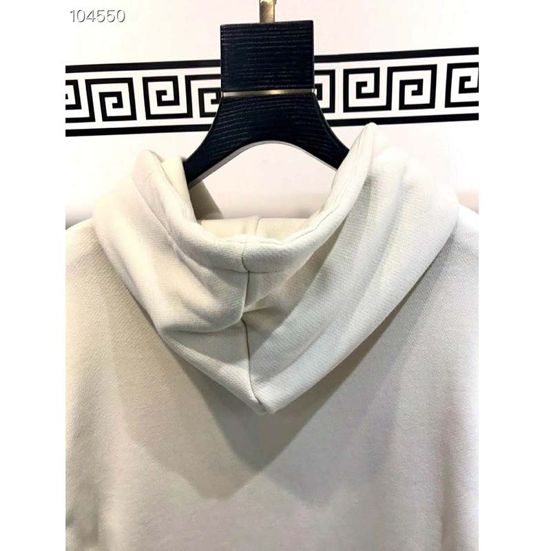 G*u*i women sexiness print sweatshirt washed off-white light felted cotton jersey
