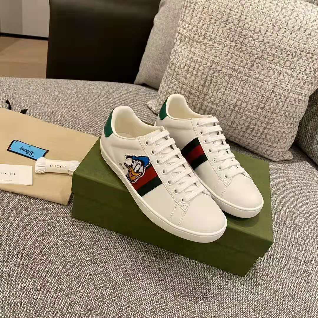 G*u*i gg unisex disney x G*u*i donald duck ace sneaker white leather