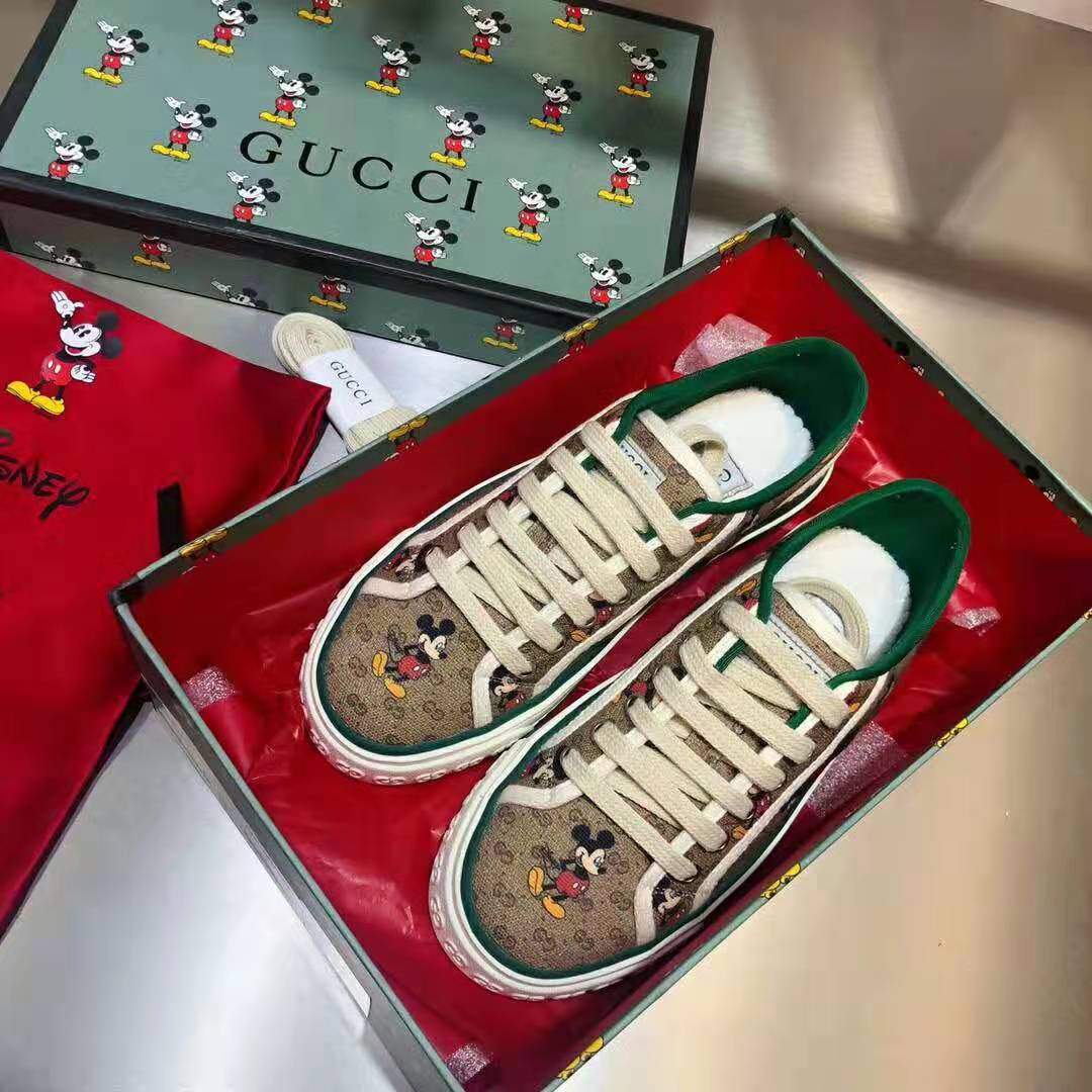 G*u*i gg unisex disney x G*u*i tennis 1977 sneaker web gg canvas mickey mouse