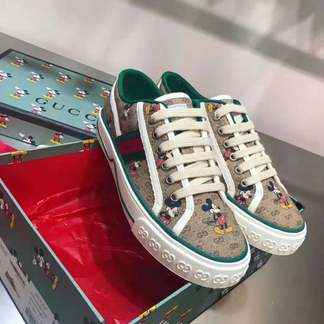 G*u*i gg unisex disney x G*u*i tennis 1977 sneaker web gg canvas mickey mouse