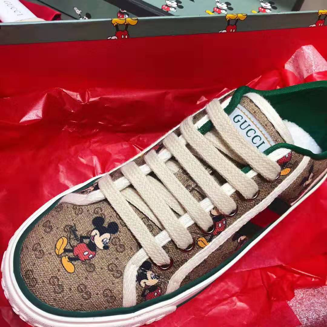 G*u*i gg unisex disney x G*u*i tennis 1977 sneaker web gg canvas mickey mouse