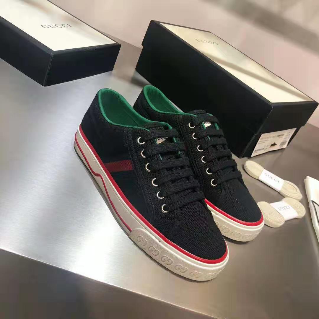 G*u*i gg unisex G*u*i tennis 1977 sneaker black cotton blue red web