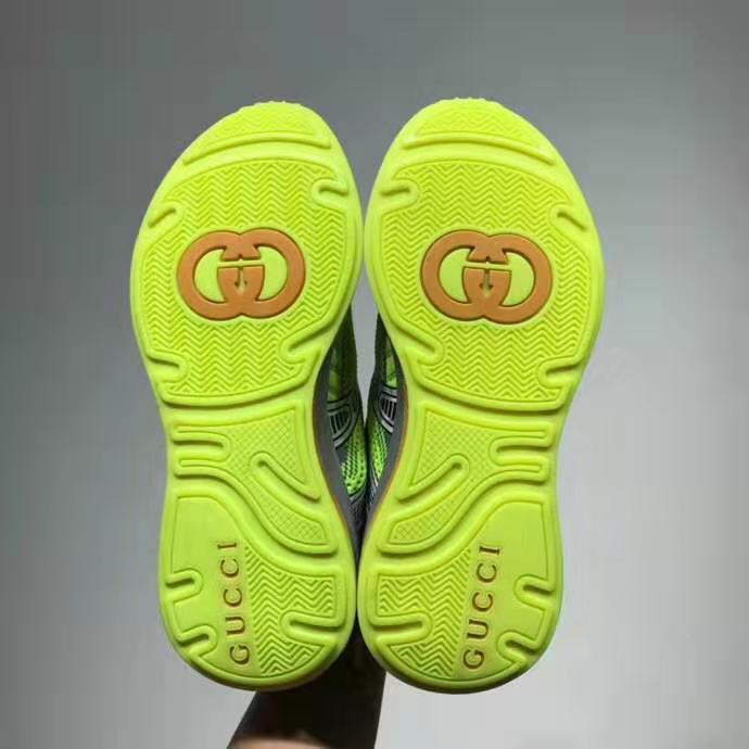 G*u*i gg unisex ultrapace r sneaker knit fabric interlocking double g 3 cm heel-lime