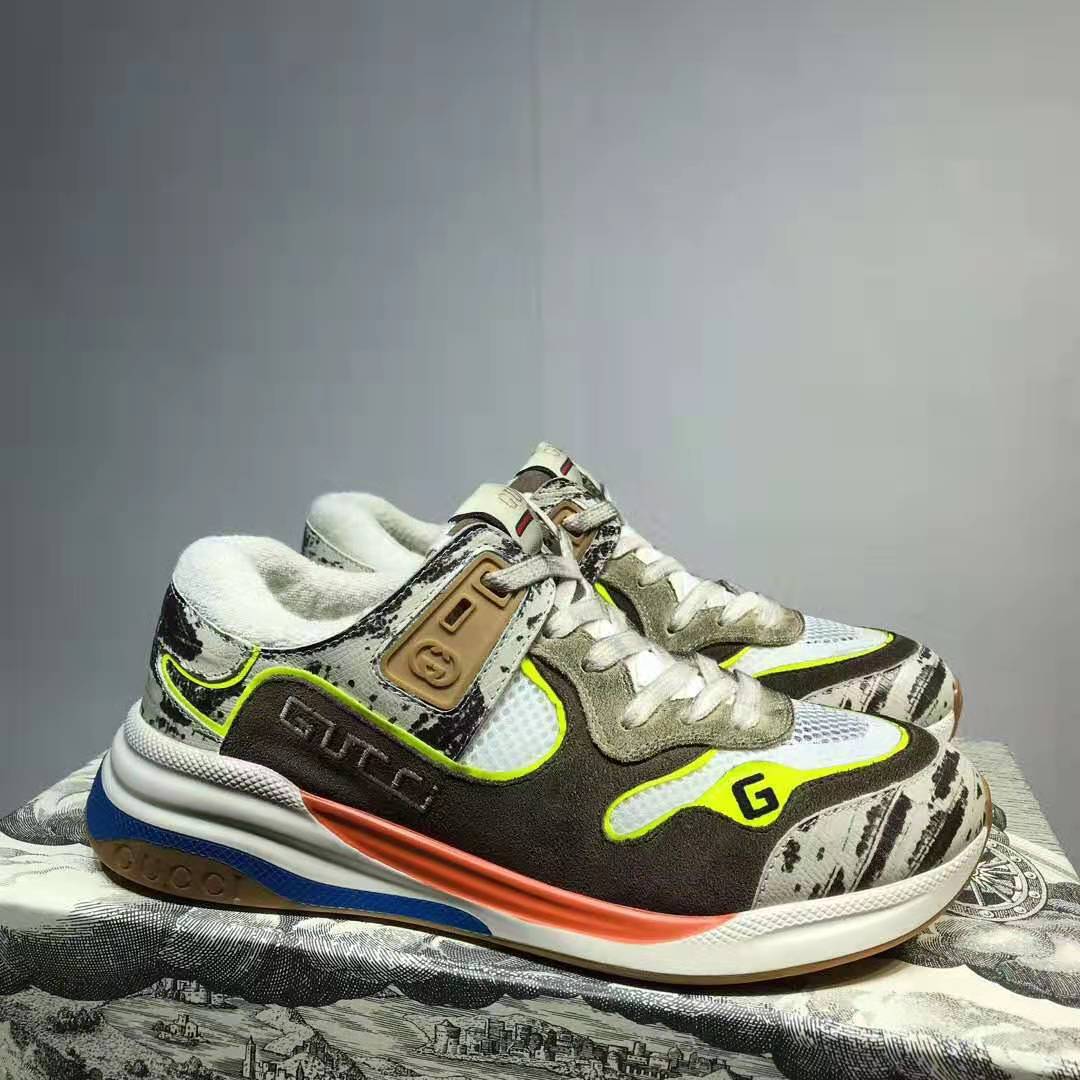G*u*i gg unisex ultrapace sneaker rock tejus printed leather embroidered g