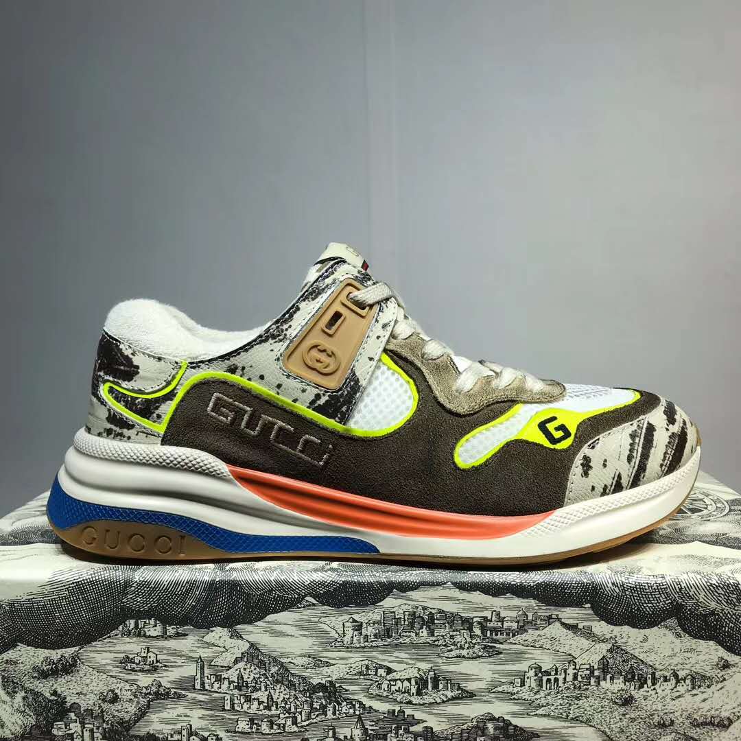 G*u*i gg unisex ultrapace sneaker rock tejus printed leather embroidered g