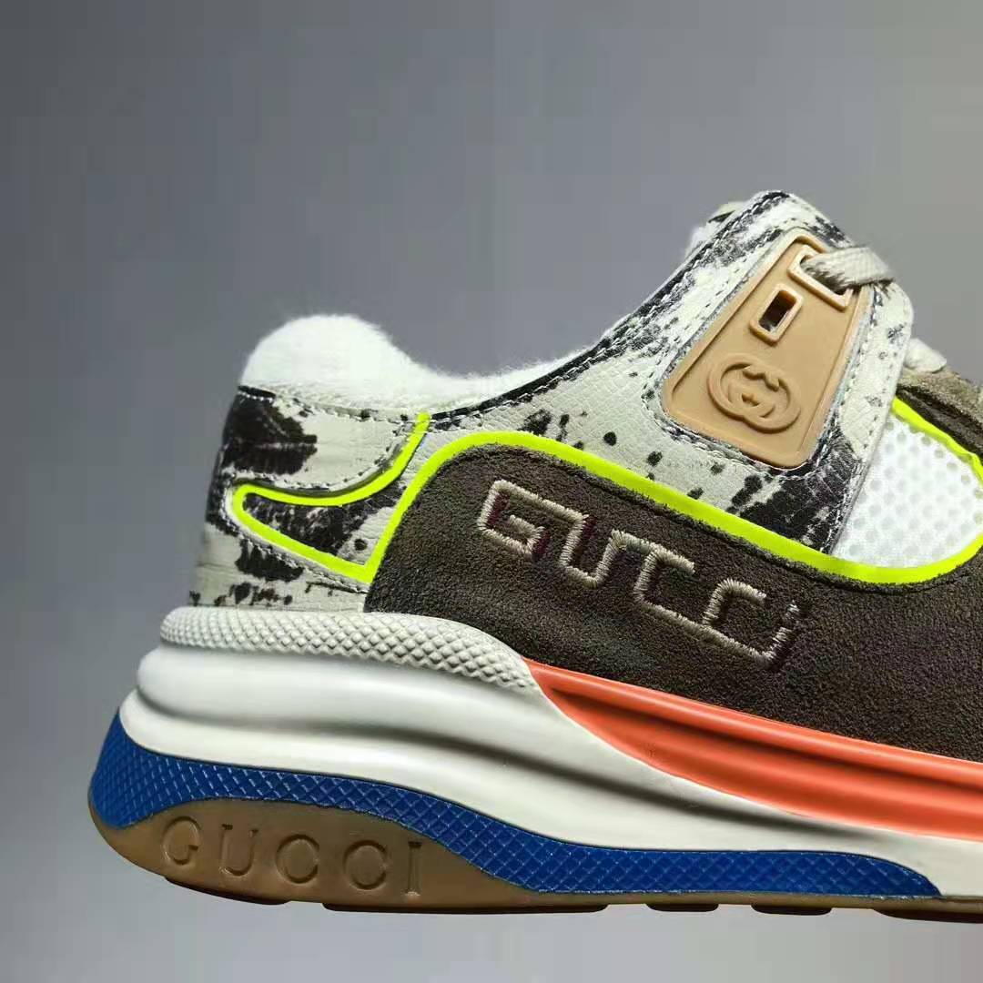 G*u*i gg unisex ultrapace sneaker rock tejus printed leather embroidered g
